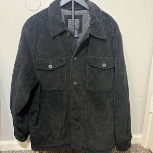 Vintage Black Corduroy Shirt Jacket